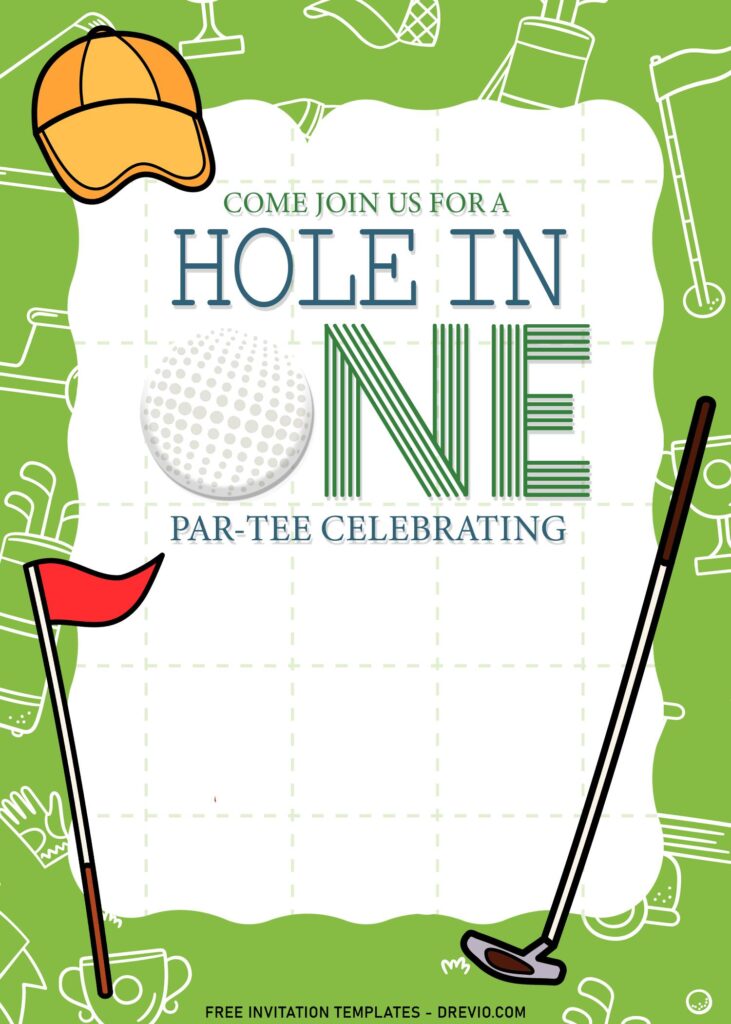 Invitation Template of 9+ Adorable Kids Golf Themed Birthday Invitation Templates 1