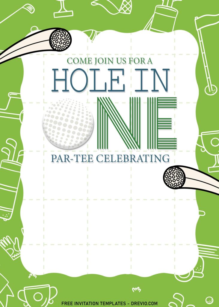 Invitation Template of 9+ Adorable Kids Golf Themed Birthday Invitation Templates 8