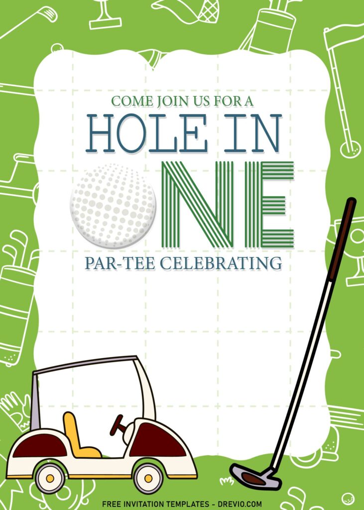 Invitation Template of 9+ Adorable Kids Golf Themed Birthday Invitation Templates 7