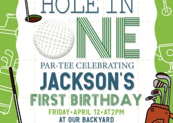 9+ Adorable Kids Golf Themed Birthday Invitation Templates