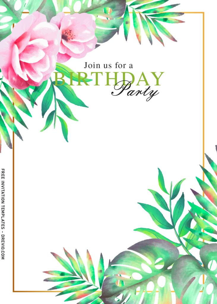 Invitation Template of 8+ Mixed Greenery Wedding Invitation Templates 5