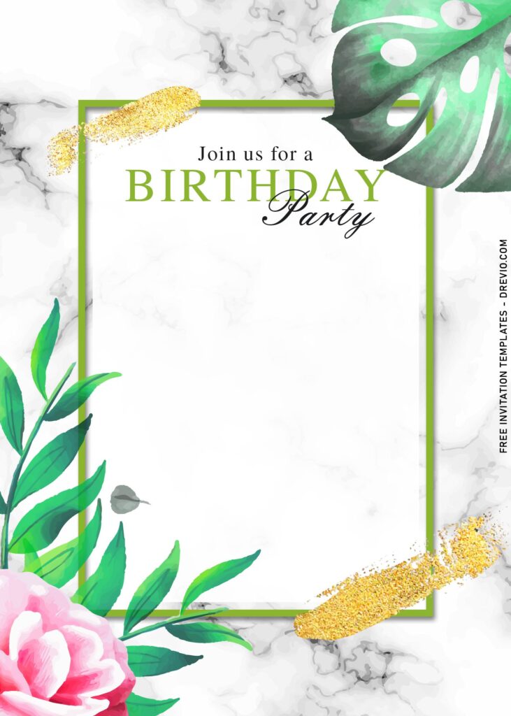 Invitation Template of 8+ Mixed Greenery Wedding Invitation Templates 6