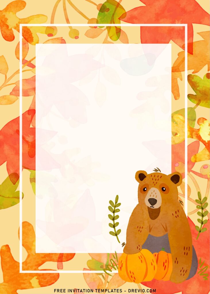 Invitation Template of 11+ Cute Autumn Birthday Invitation Templates For Your Kid's Birthday 6