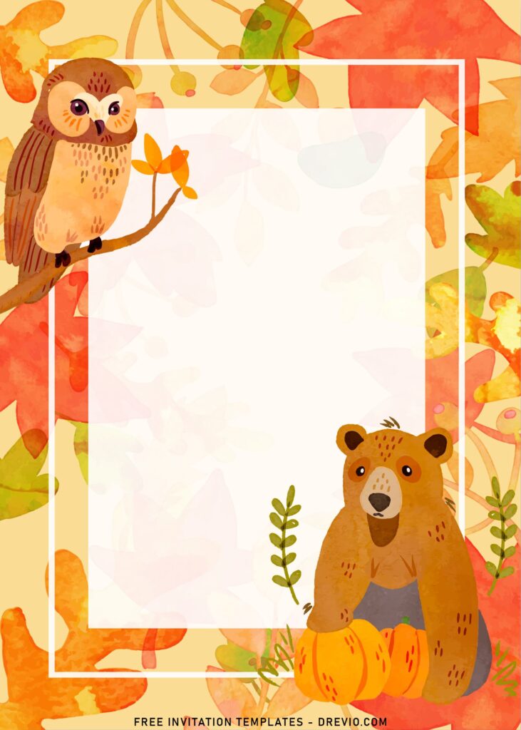 Invitation Template of 11+ Cute Autumn Birthday Invitation Templates For Your Kid's Birthday 4