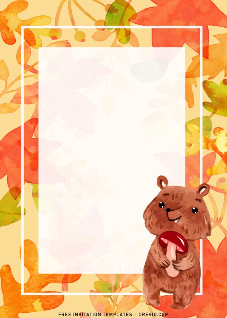 Invitation Template of 11+ Cute Autumn Birthday Invitation Templates For Your Kid's Birthday 3