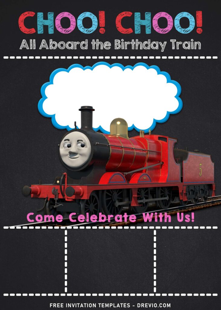 10+ Thomas The Tank Engine And Friends Birthday Invitation Templates with 