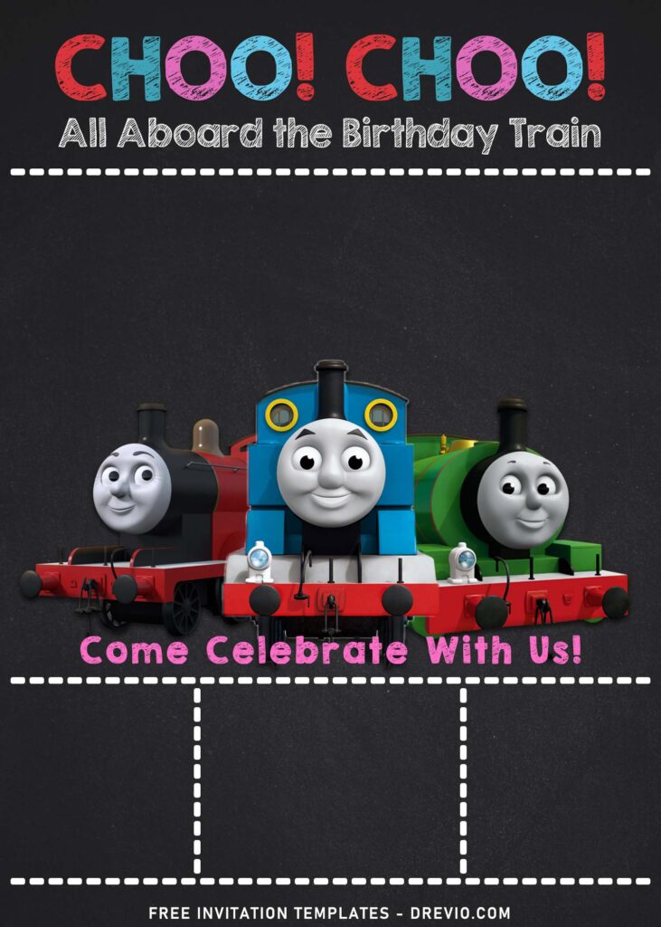 10+ Thomas The Tank Engine And Friends Birthday Invitation Templates with Henry The Train