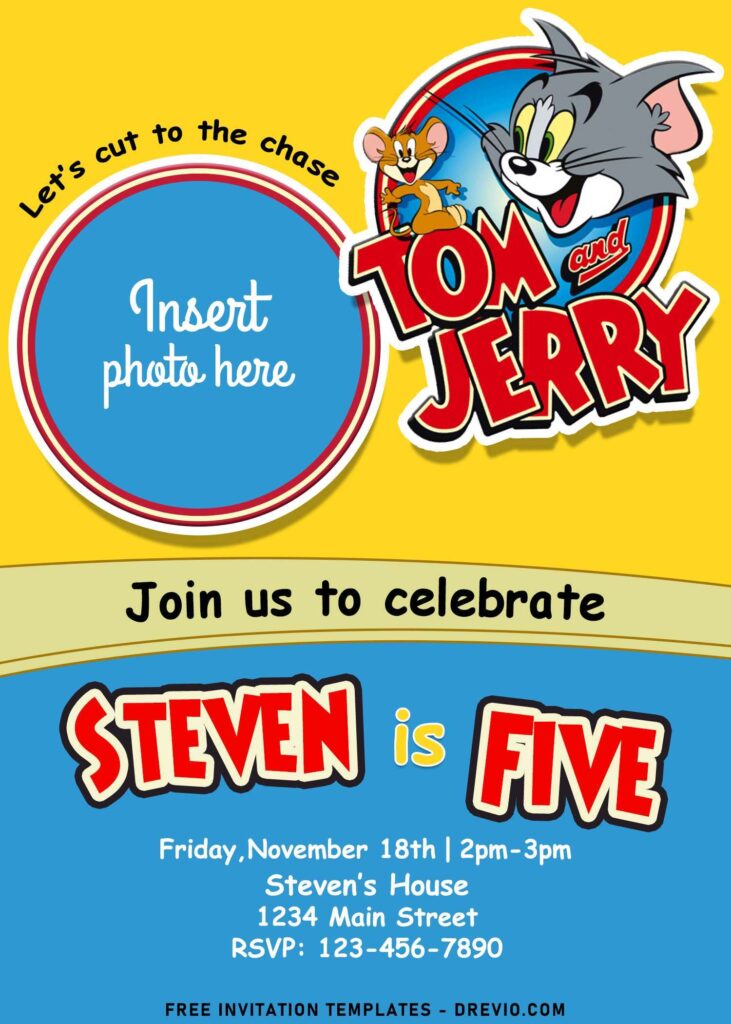 10+ Super Fun Tom And Jerry Birthday Invitation Templates