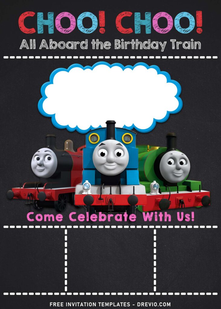 10+ Thomas The Tank Engine And Friends Birthday Invitation Templates with Thomas And Percy