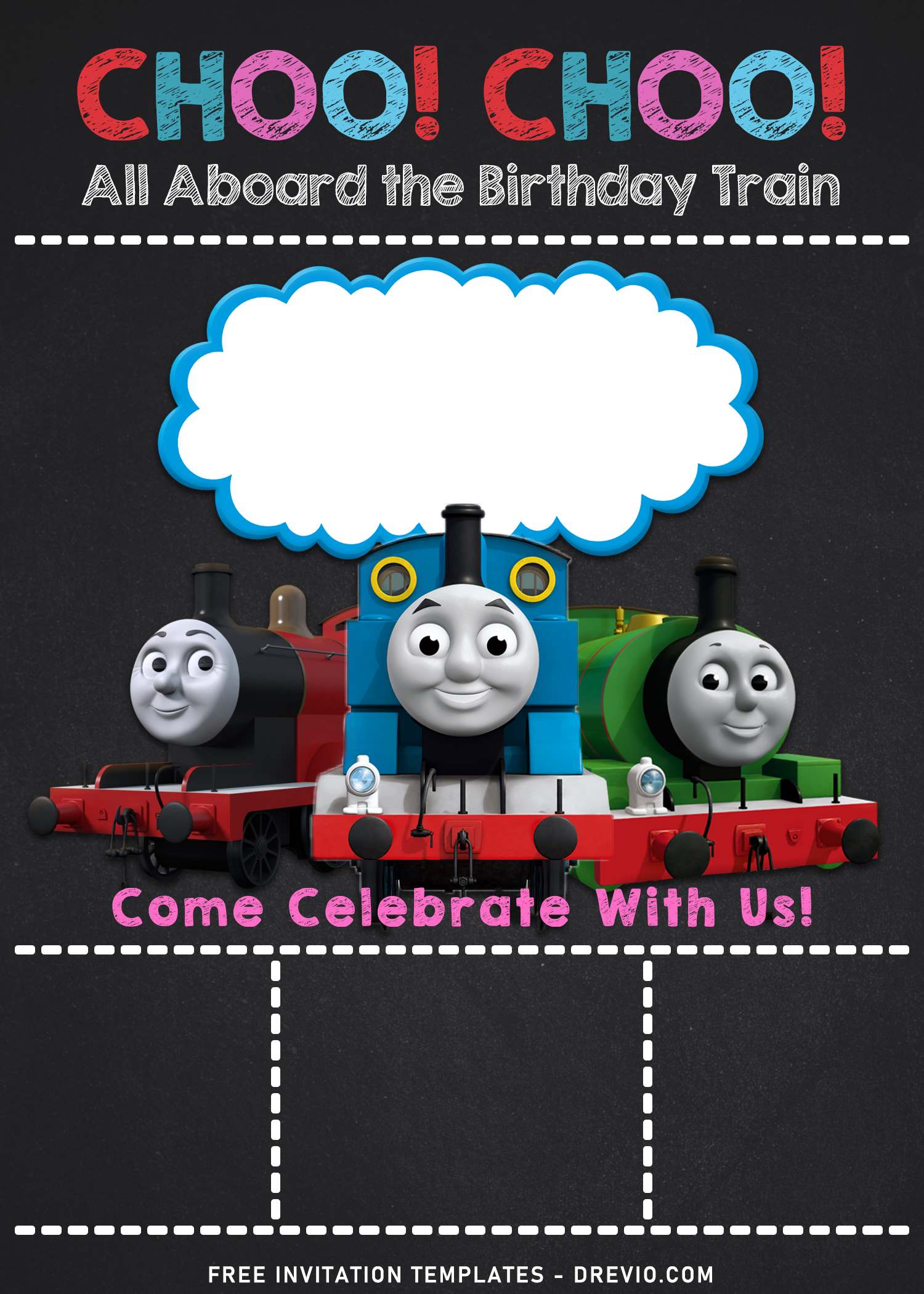 Free Thomas And Friends Birthday Invitation Templates