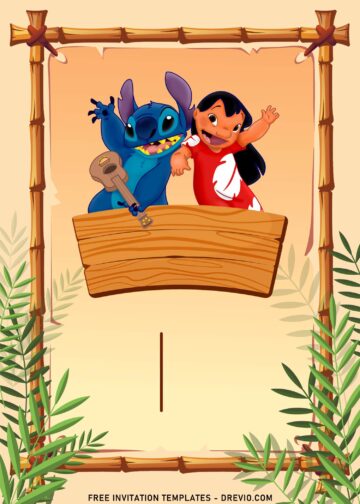 10+ Hawaiian Hula Lilo & Stitch Birthday Invitation Templates ...