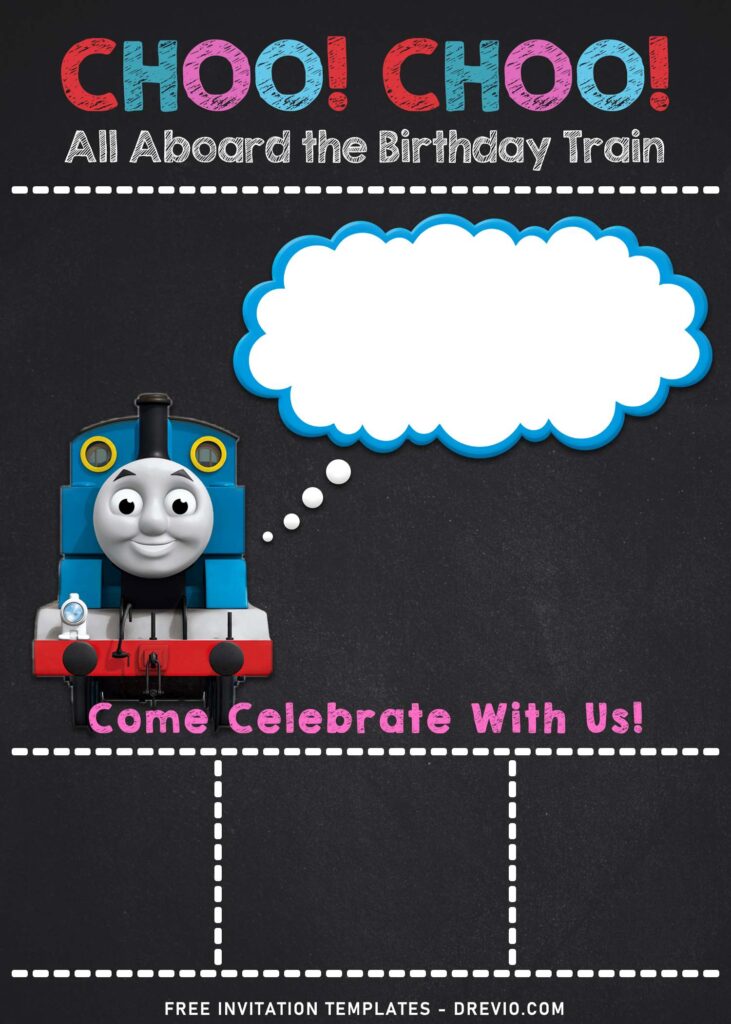 Invitation Template of 10+ Thomas The Tank Engine And Friends Birthday Invitation Templates 1