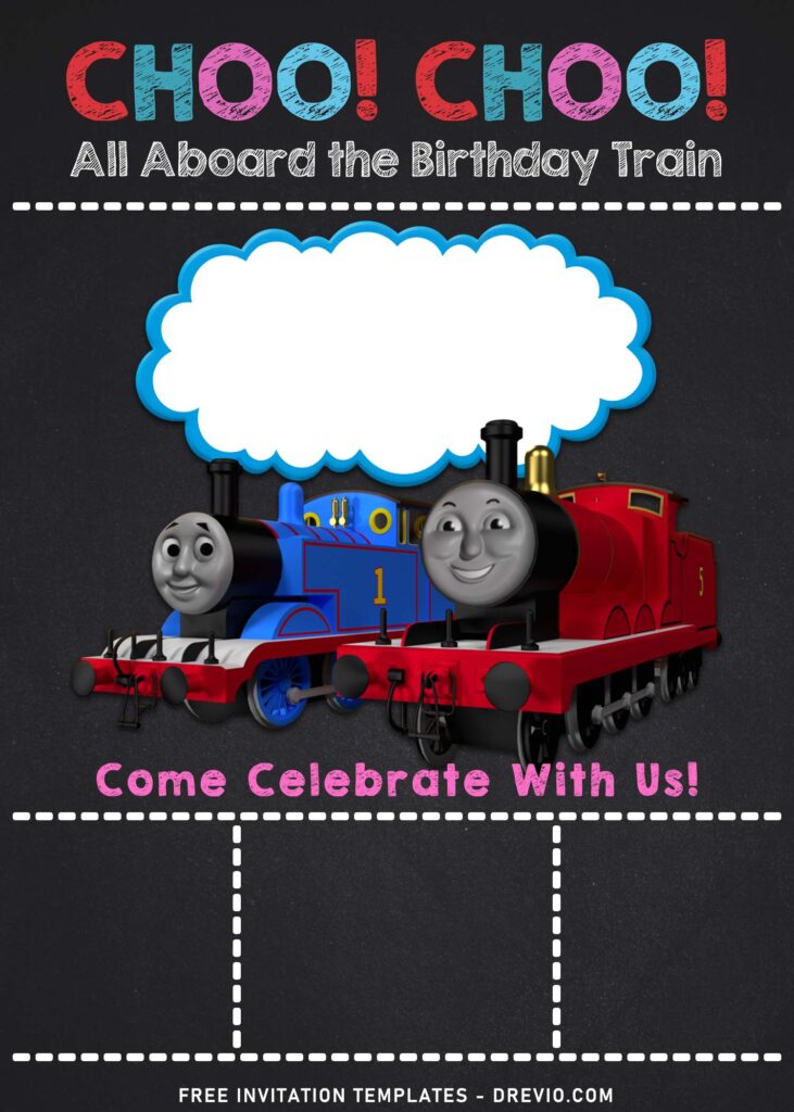 10+ Thomas The Tank Engine And Friends Birthday Invitation Templates with James