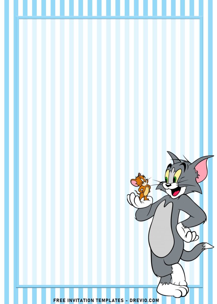 10+ Bubbly Tom And Jerry Themed Birthday Invitation Templates with 