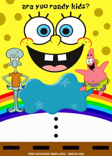 11+ SpongeBob Party Time Birthday Invitation Templates For All Ages ...