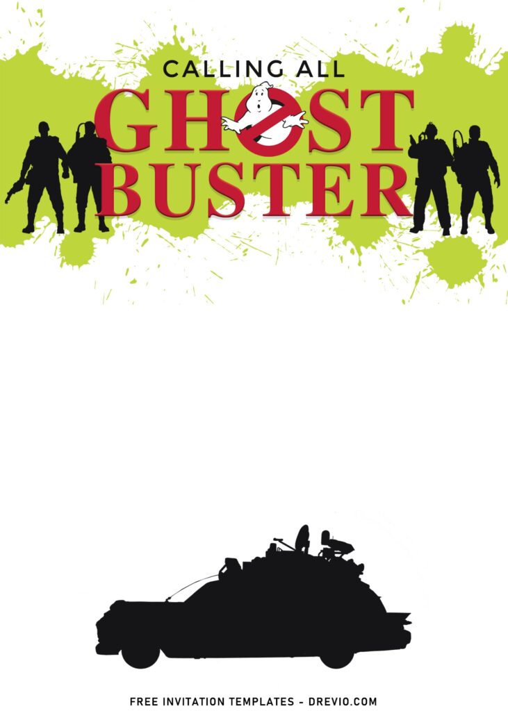 11+ The Sinister Classic Ghostbuster Birthday Invitation Templates with Ghostbuster Car Ecto-1