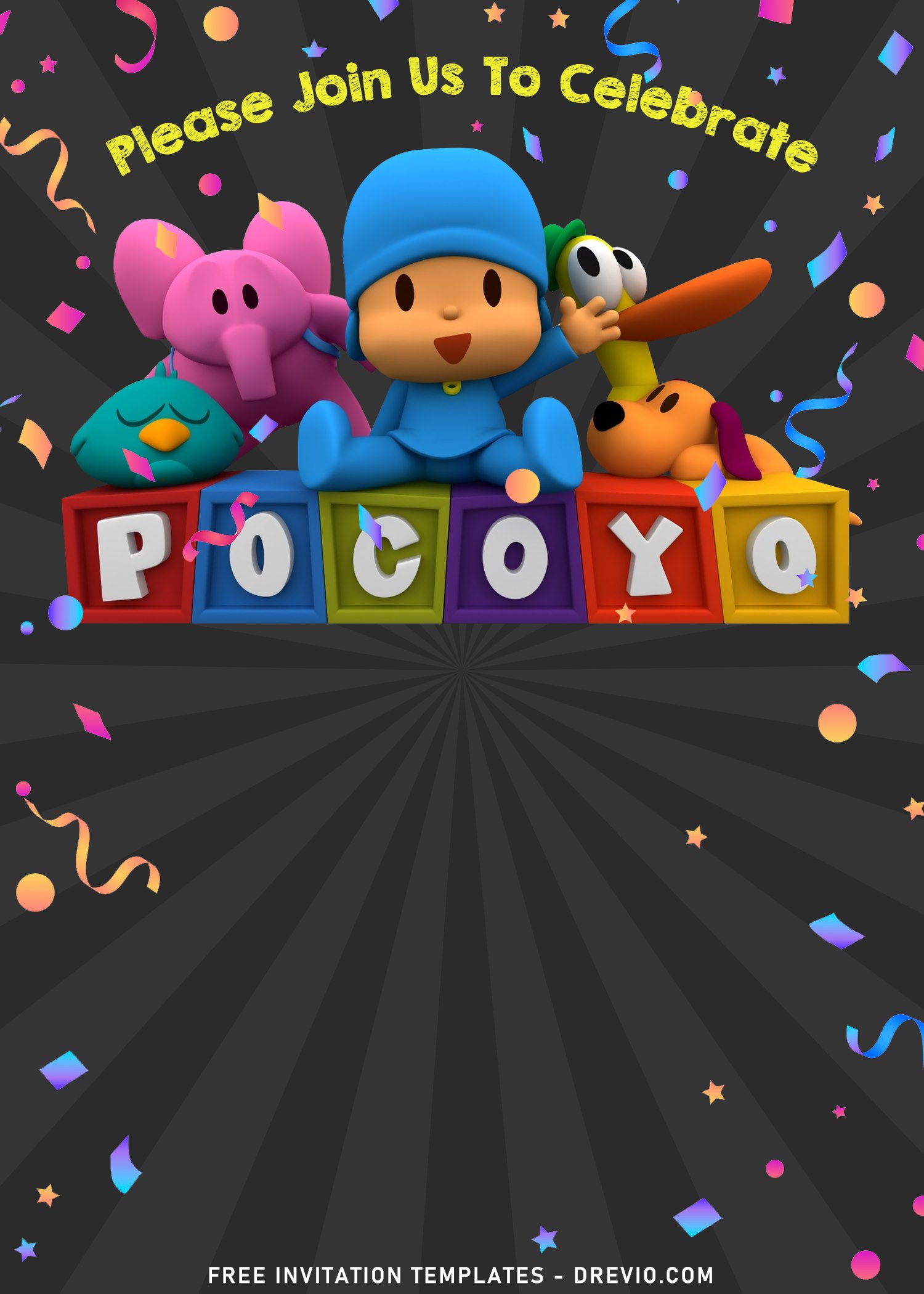 Pocoyo Birthday Party Printable Printable Form Templates And Letter