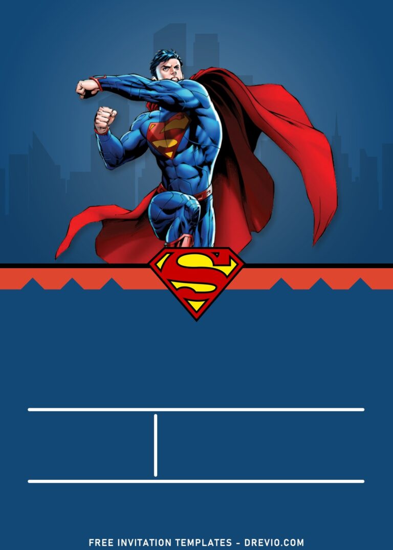 11+ Justice League Superman Birthday Invitation Templates - Download ...