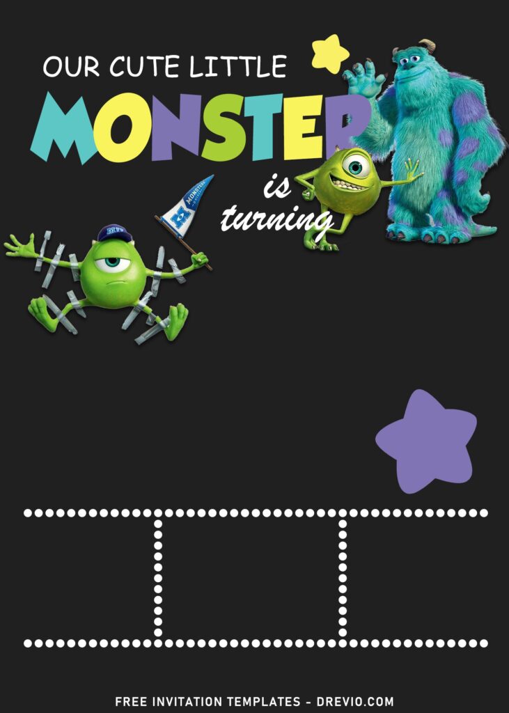 11+ Monster Inc University Birthday Invitation Templates with Mike Wazowski