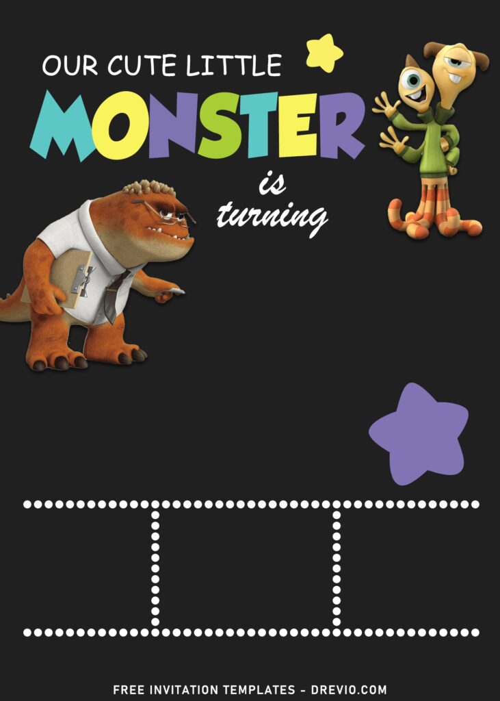 11+ Monster Inc University Birthday Invitation Templates with Terry and Professor Knight