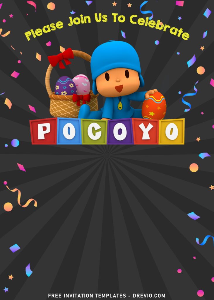 Invitation Template of 11+ Cute Chalkboard Pocoyo Birthday Invitation Templates 1