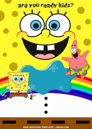 11+ SpongeBob Party Time Birthday Invitation Templates For All Ages ...