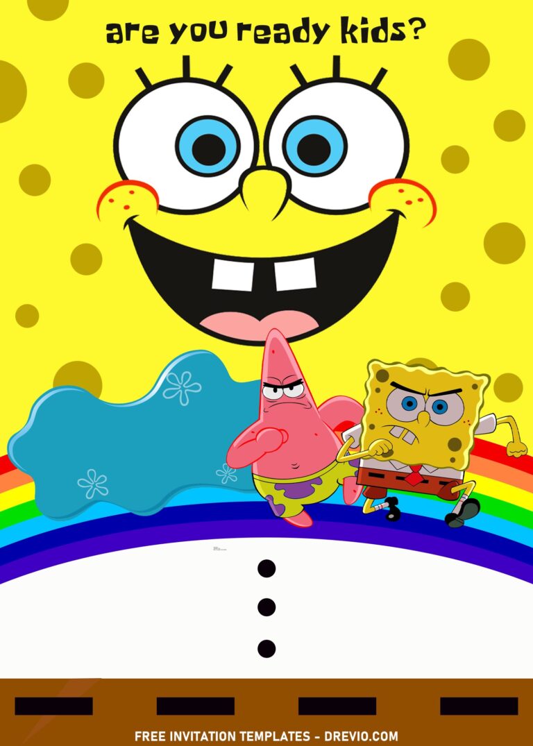 11+ SpongeBob Party Time Birthday Invitation Templates For All Ages ...