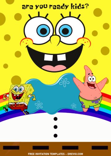 11+ SpongeBob Party Time Birthday Invitation Templates For All Ages ...