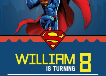 11+ Justice League Superman Birthday Invitation Templates