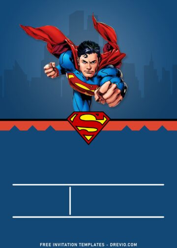 11+ Justice League Superman Birthday Invitation Templates | Download ...