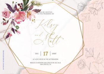 7+ Abstract Renaissance Watercolor Floral Wedding Invitation Templates Title