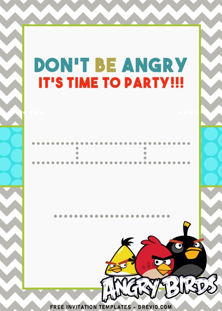 7+ Lovable Angry Birds And The Bad Piggies Birthday Invitation Templates with Bomb