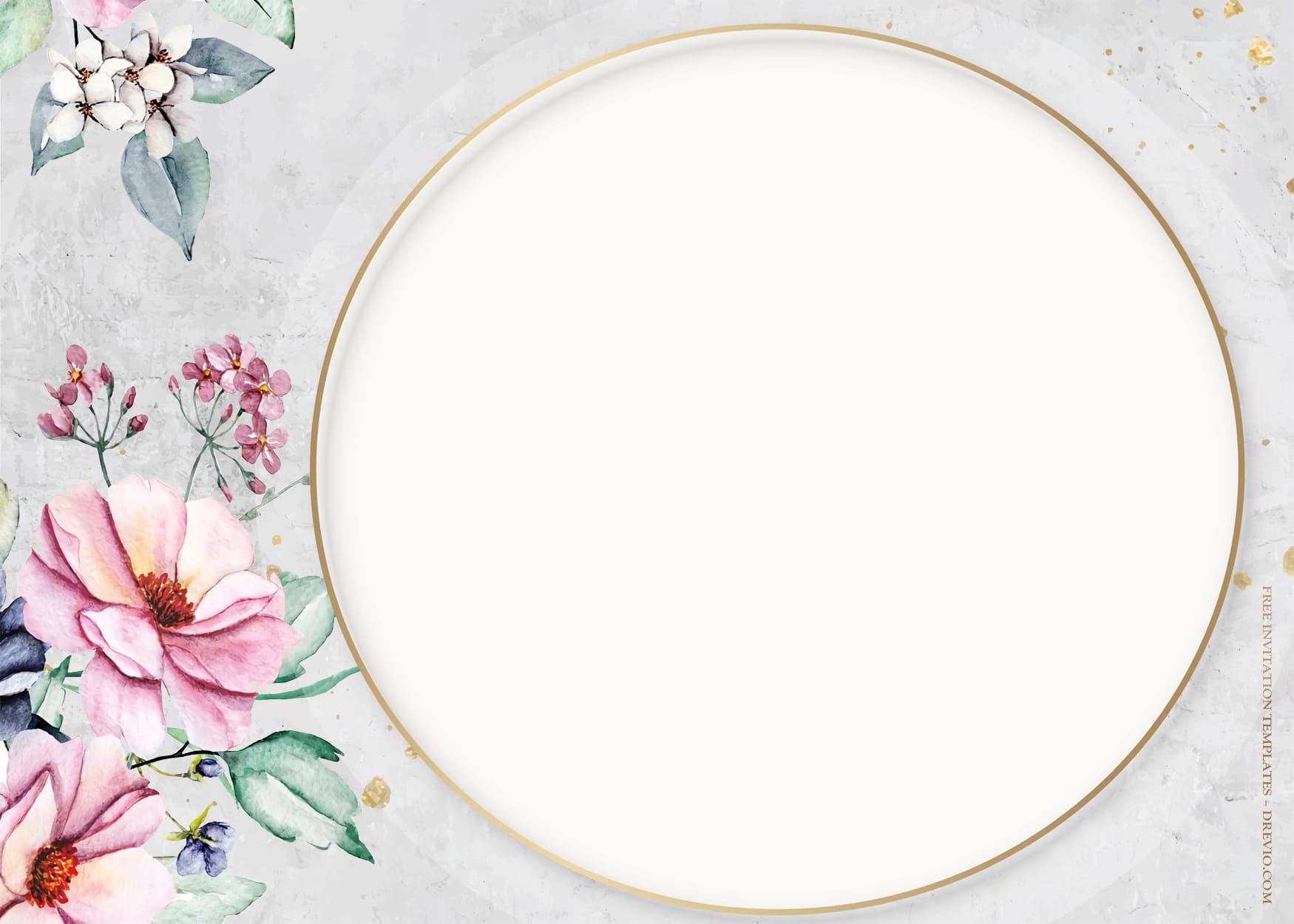 7+ Ariel Watercolor Floral Wedding Invitation Templates Type One