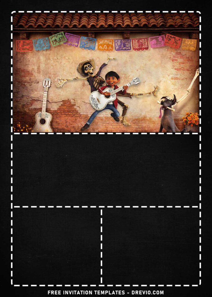 Invitation Template of 7+ Cute Papel Picado Coco Movie Birthday Themed Invitation Templates 2