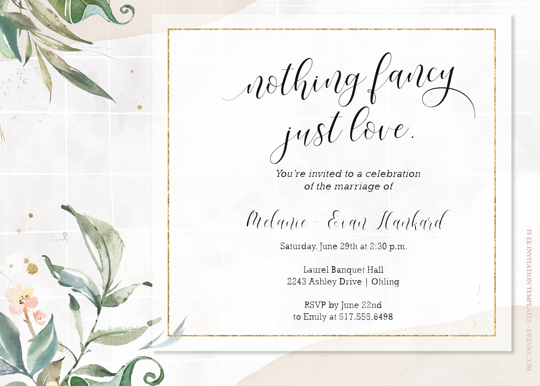 7+ Blooming Serenity Watercolor Floral Wedding Invitation Templates Title