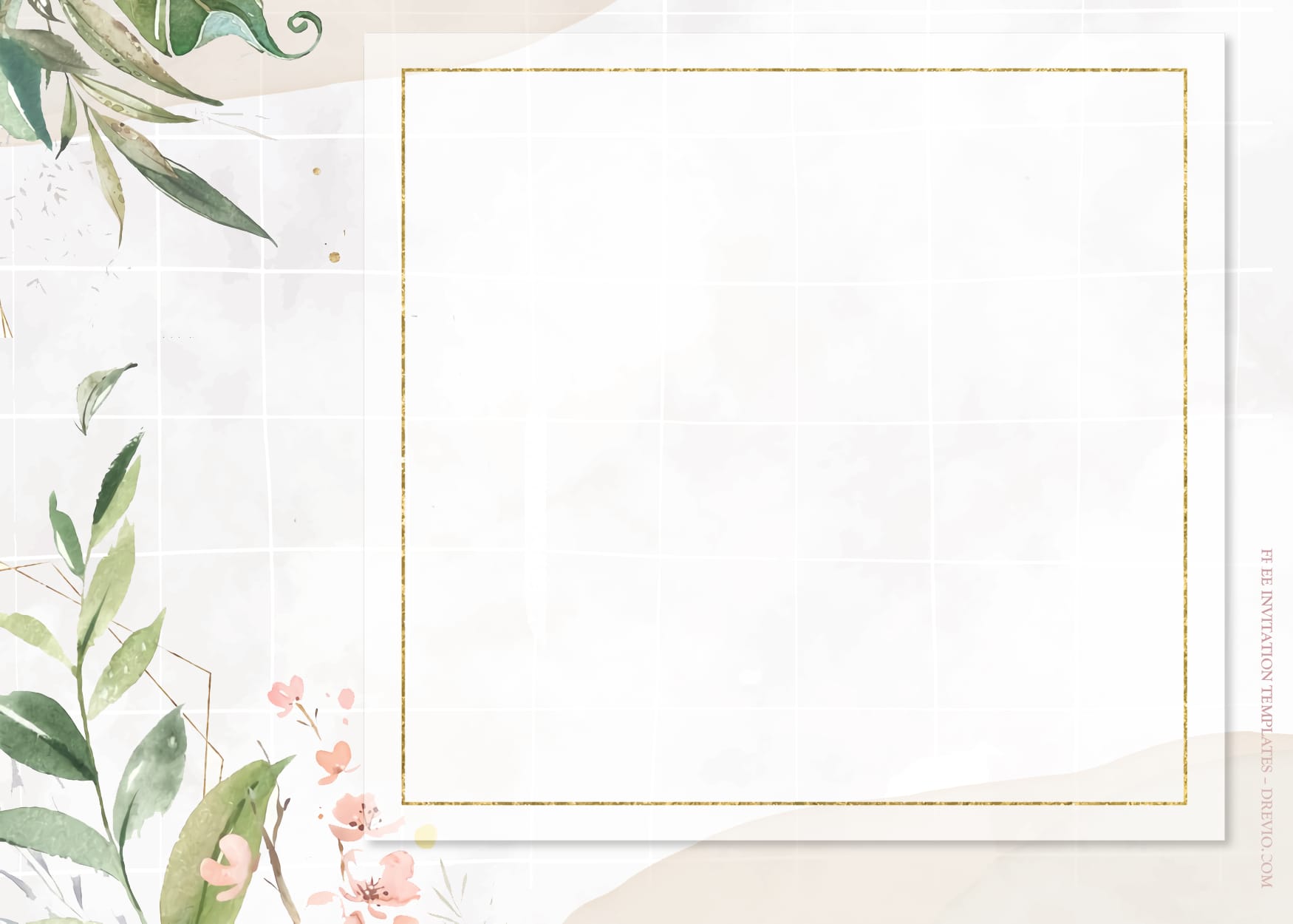 7+ Blooming Serenity Watercolor Floral Wedding Invitation Templates Two