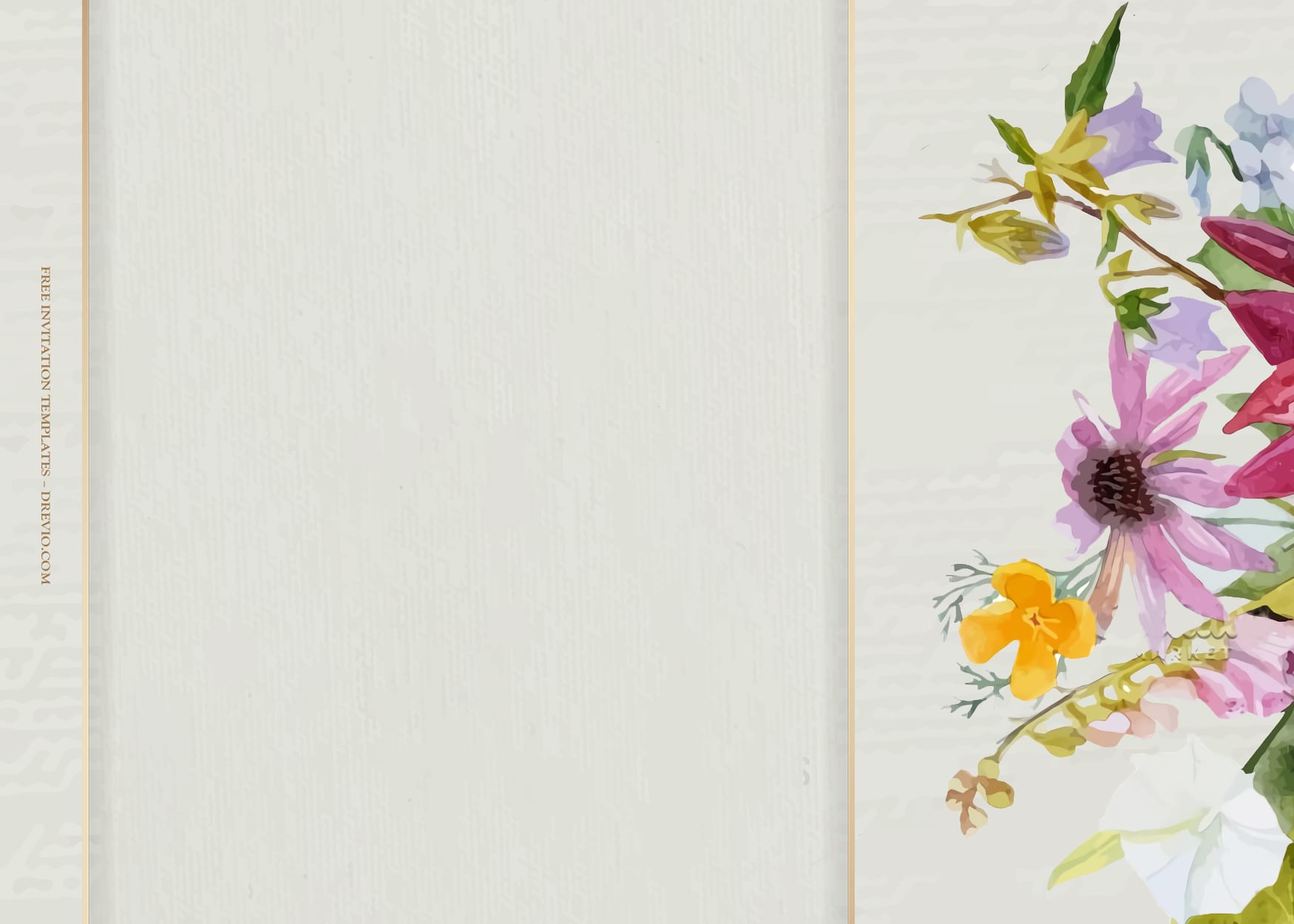 7+ Botanical Spring Watercolor Floral Wedding Invitation Templates Five