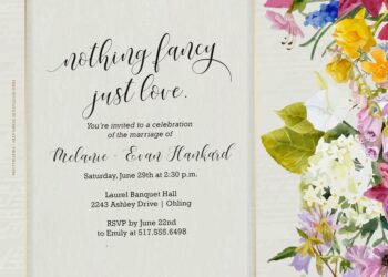 7+ Botanical Spring Watercolor Floral Wedding Invitation Templates Title