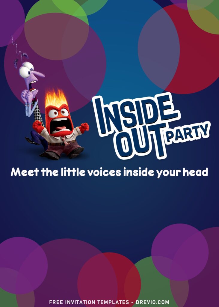 7+ Colorful Inside Out Movie Themed Birthday Invitation Templates with Disgust