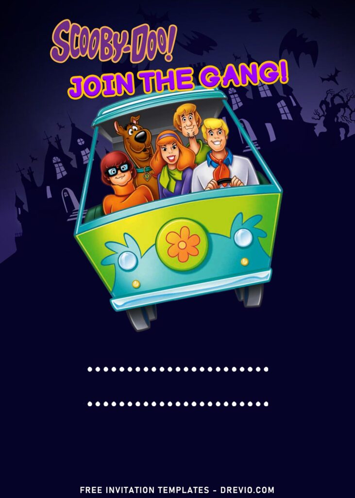 7+ Let's Join The Gang Scooby-Doo Birthday Invitation Templates with Velma