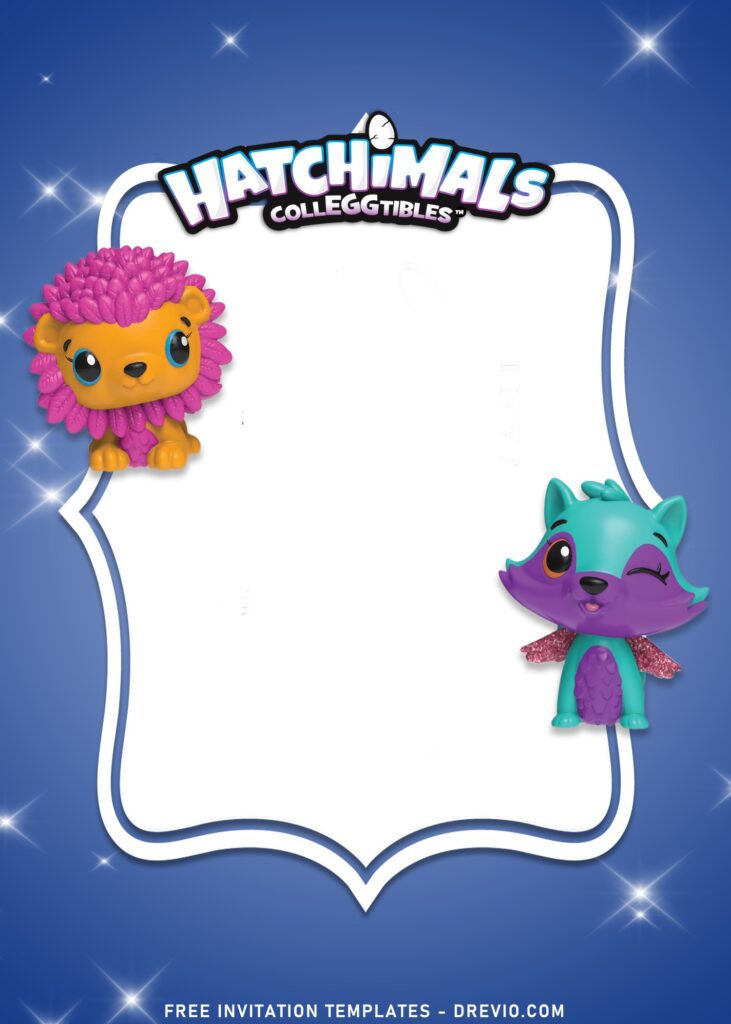 7+ Adorable Hatchimals Nursery Themed Birthday Invitation Templates with cute baby lion