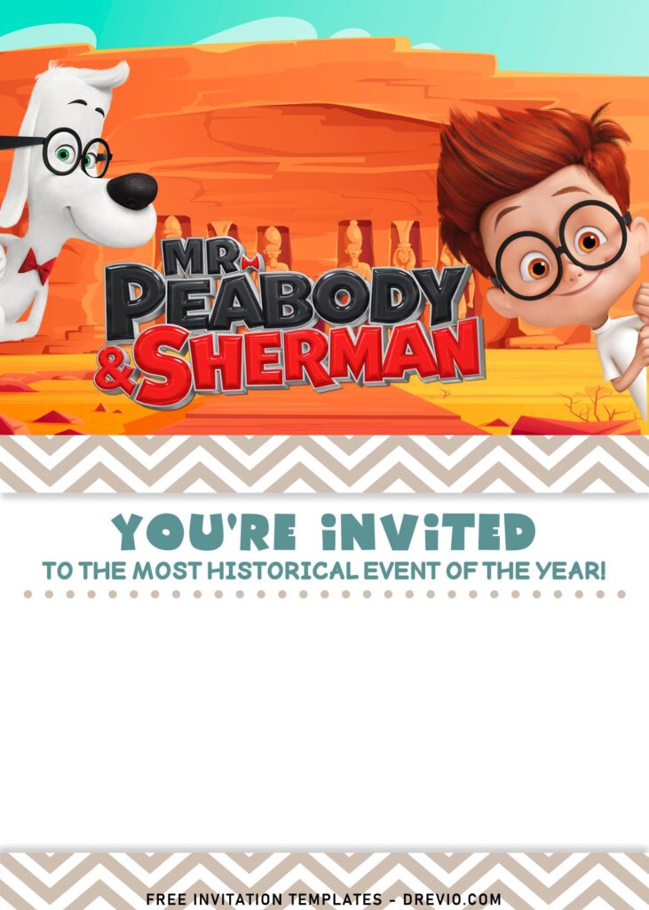 7+ Cute Mr. Peabody And Sherman Birthday Invitation Templates with Mr. Peabody