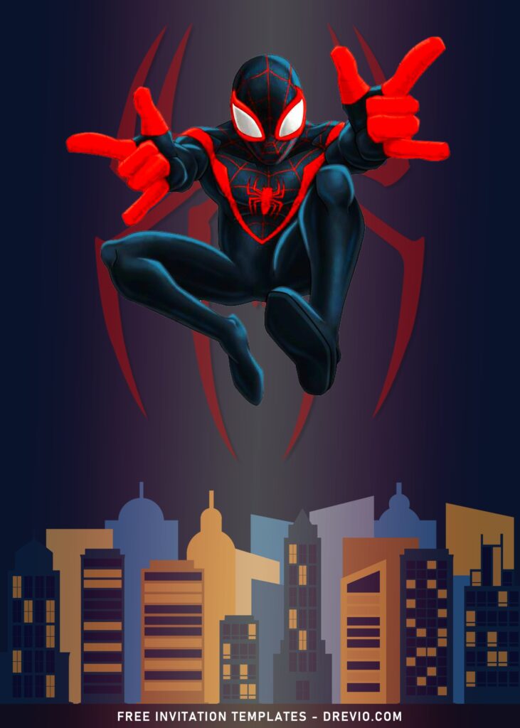 7+ Spider-Man No Way Home Birthday Invitation Templates with Miles Morales Spiderman