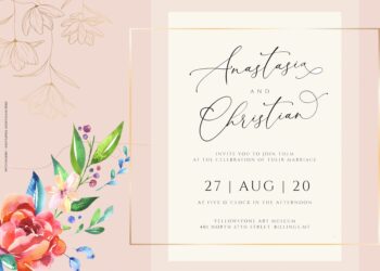 7+ Florence Watercolor Floral Wedding Invitation Templates Title