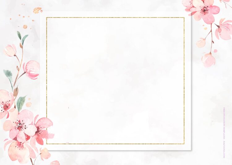 7+ Gentle Spring Sakura Floral Wedding Invitation Templates | Download ...