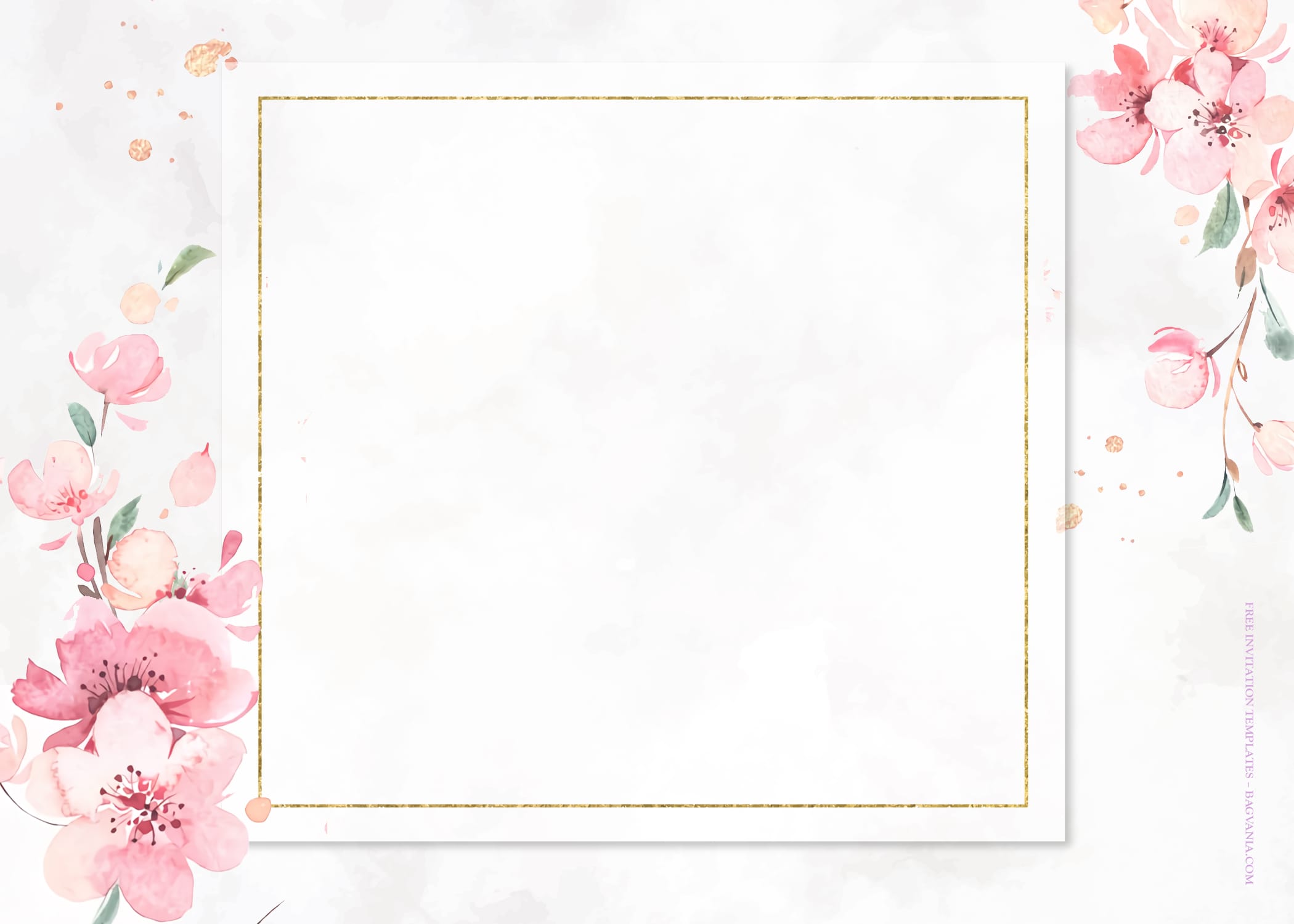 7+ Gentle Spring Sakura Floral Wedding Invitation Templates Type Six