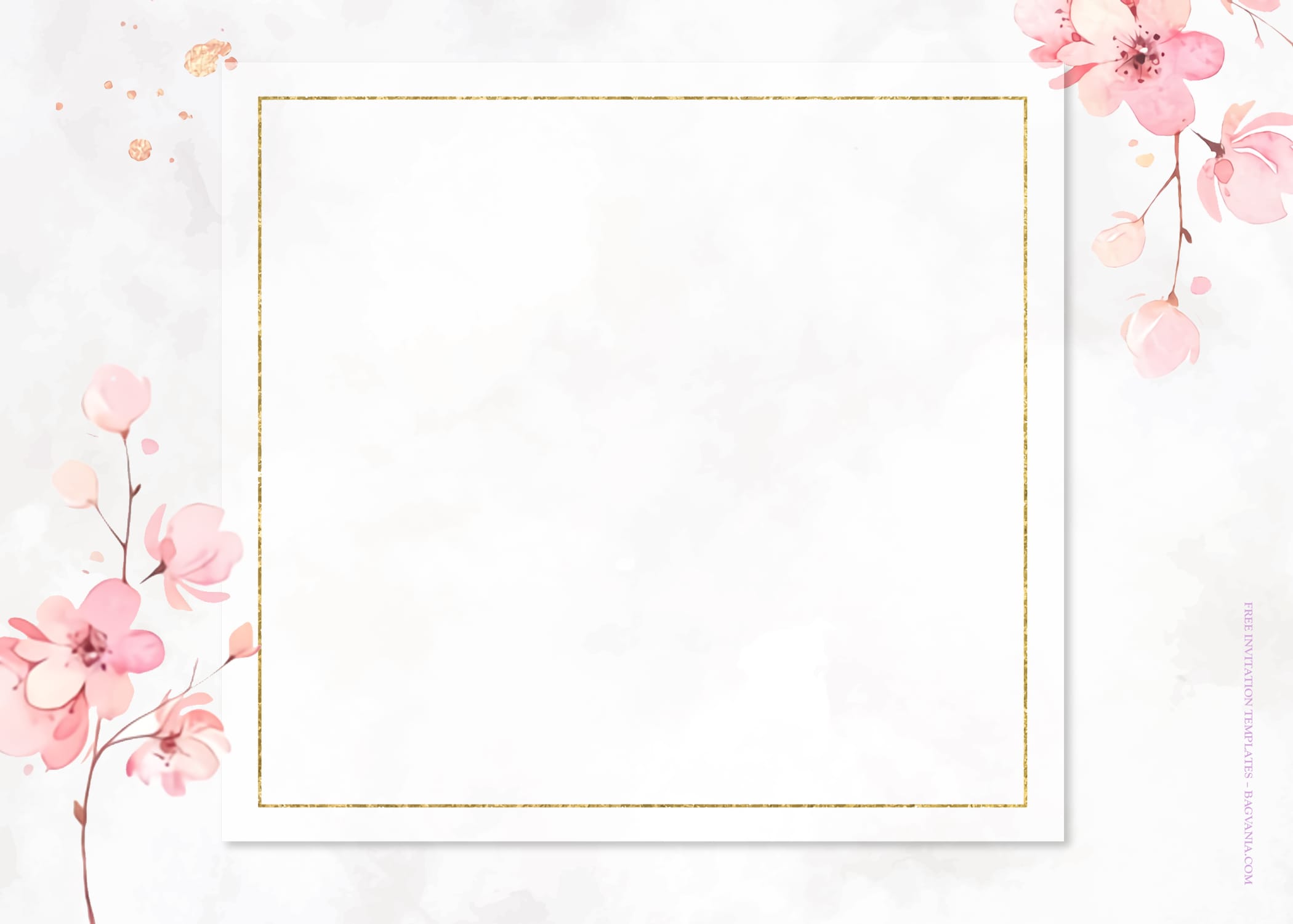 7+ Gentle Spring Sakura Floral Wedding Invitation Templates Type Three