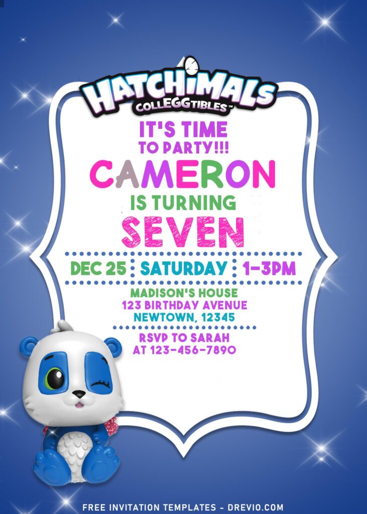 7+ Adorable Hatchimals Nursery Themed Birthday Invitation Templates