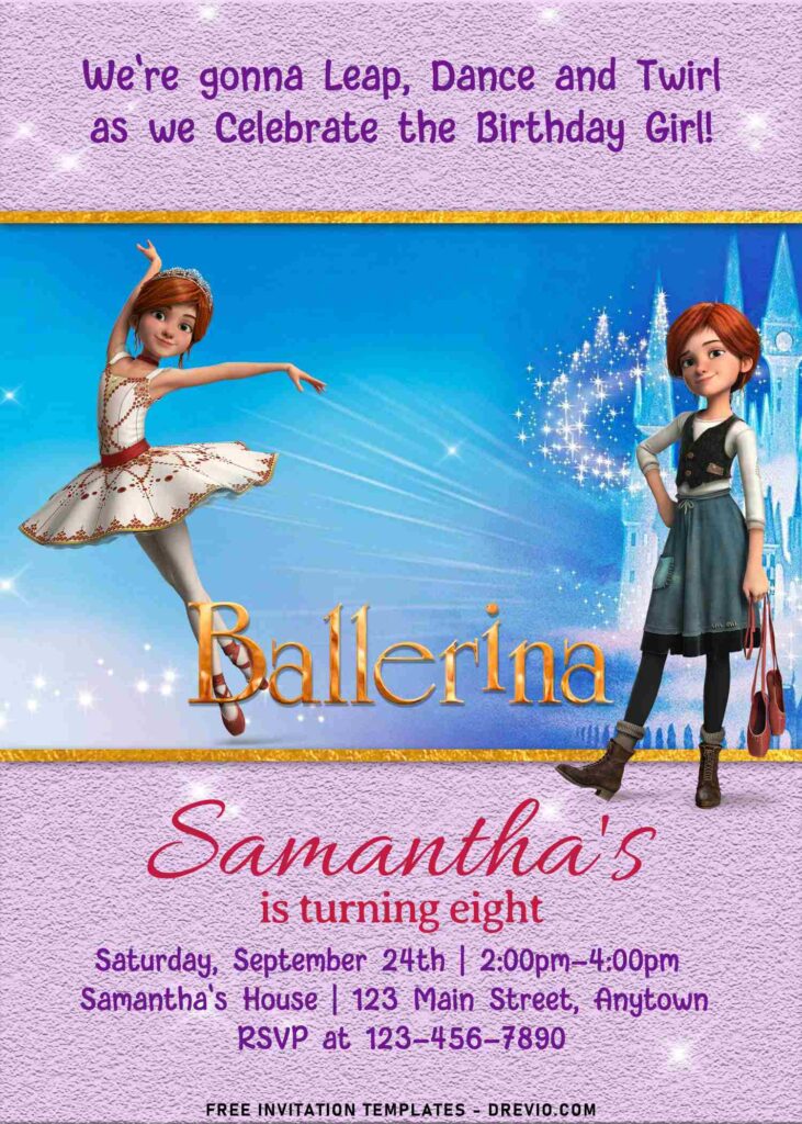 7+ Sparkling Ballerina Birthday Invitation Templates For All Ages
