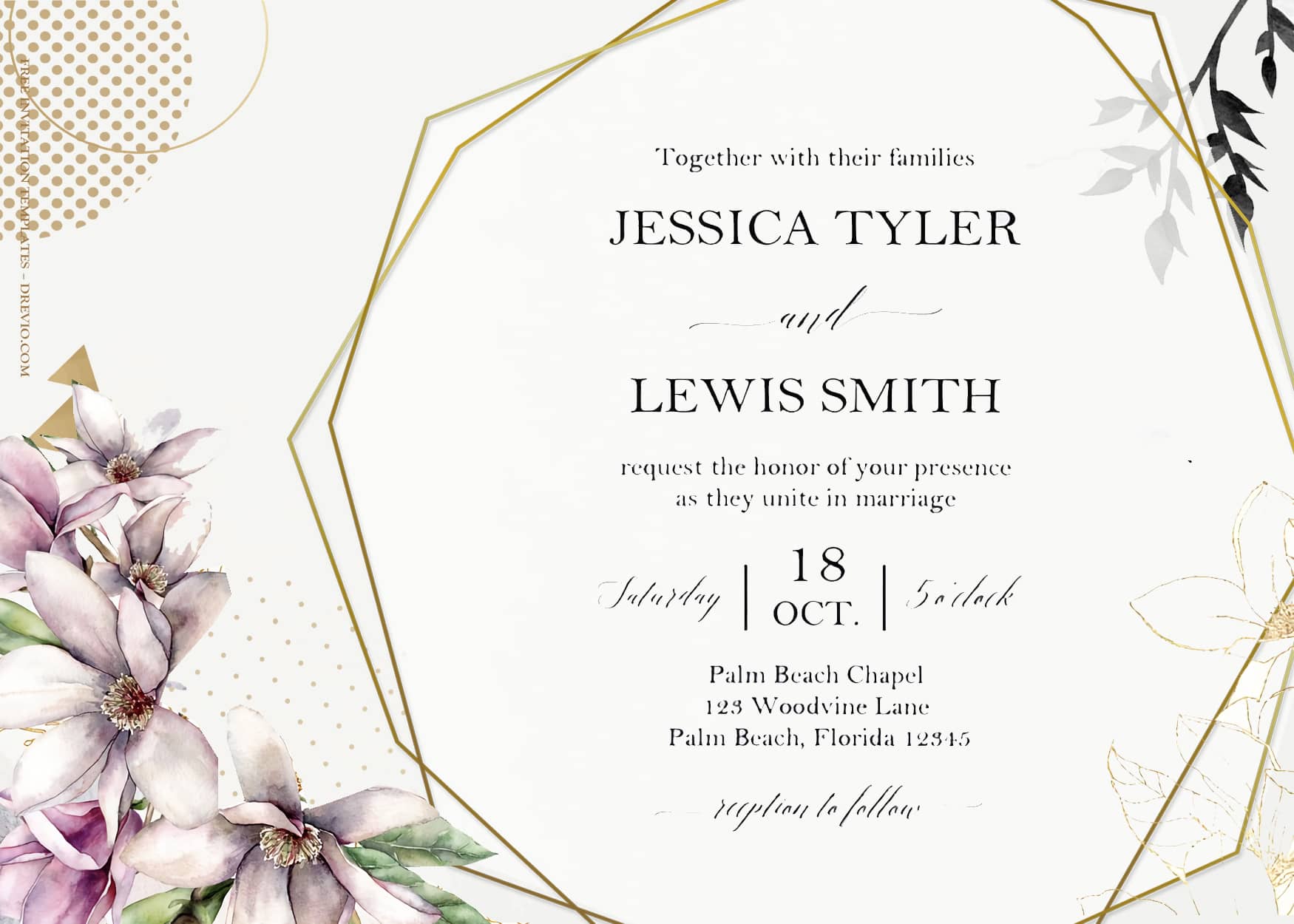 7+ Magical Orchid Watercolor Floral Wedding Invitation Templates Title